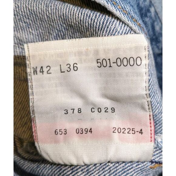 Vintage Levi’s 501 XX Jeans Whiskers Fade 42x36 USA 1994 #480 - Picture 10 of 10